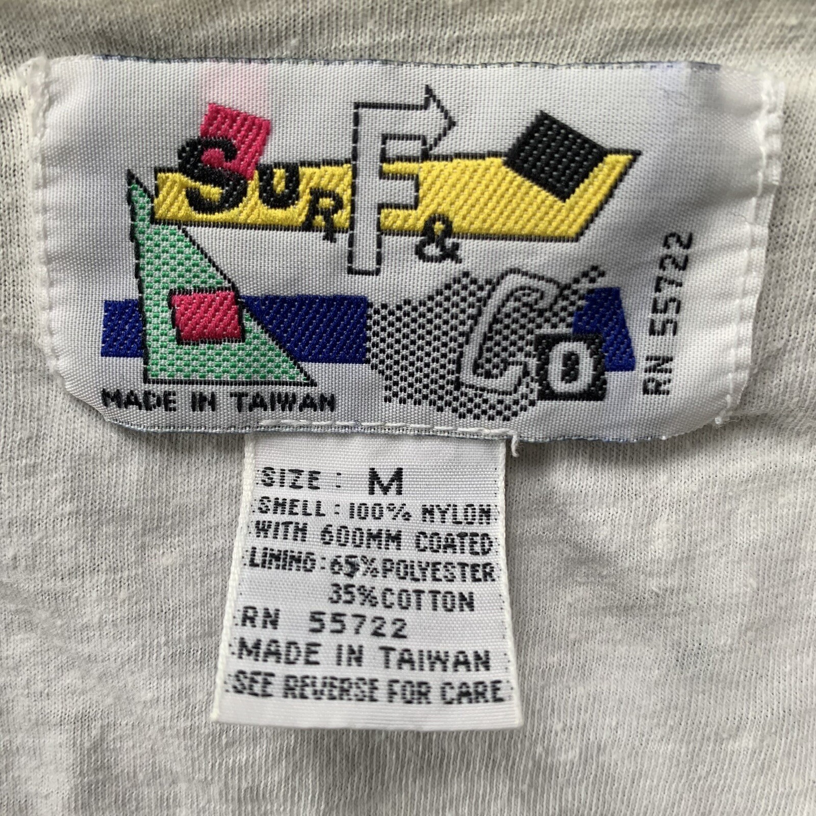 Surf & Co Vintage Women’s Medium 80’s 90’s Black Zip Windbreaker Track Jacket