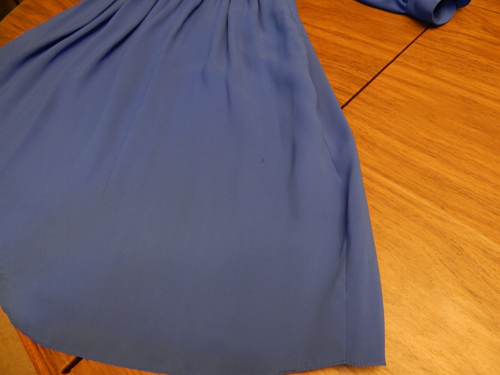 Vintage 1988 ACT I Petites New York Royal Blue Chiffon Dress, Size 8