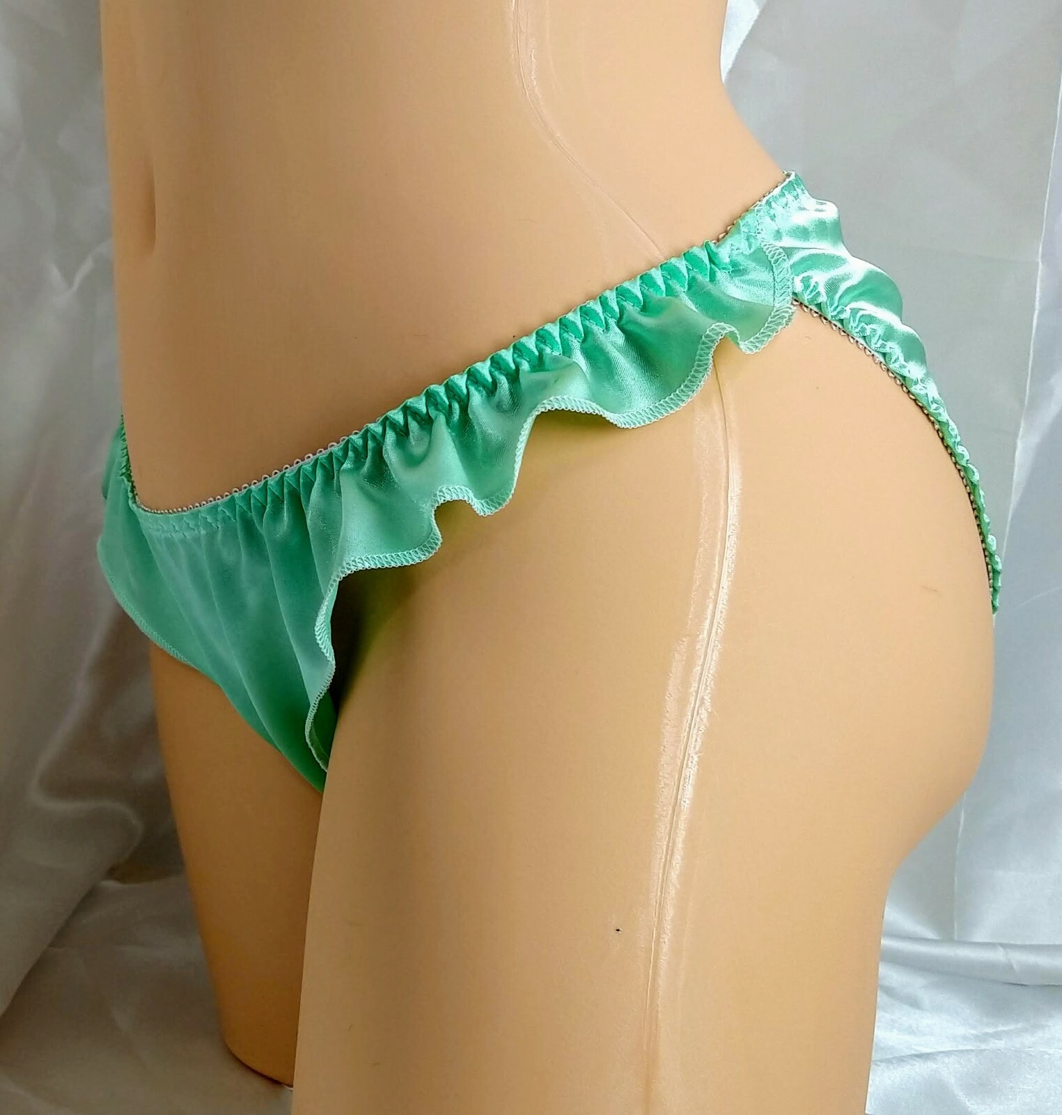 Mint Madness Satin Flutter Bikini Panties
