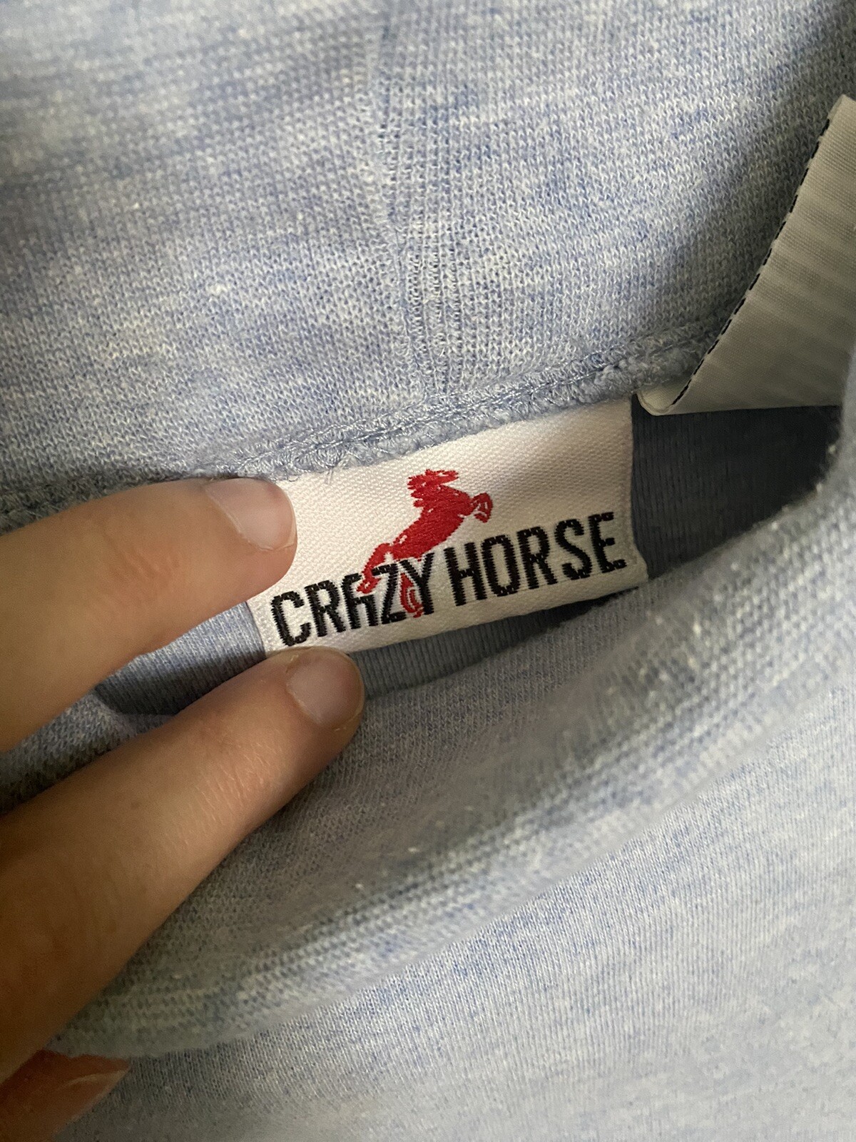 Vintage Crazy Horse Women’s Blue Sweater Turtleneck Cotton Size Large