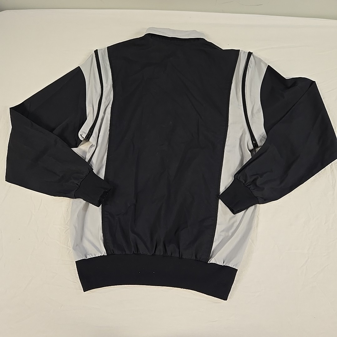 Vintage Sergio Valente 80’s Zipper Sleeve Shirt Size Medium Black Gray