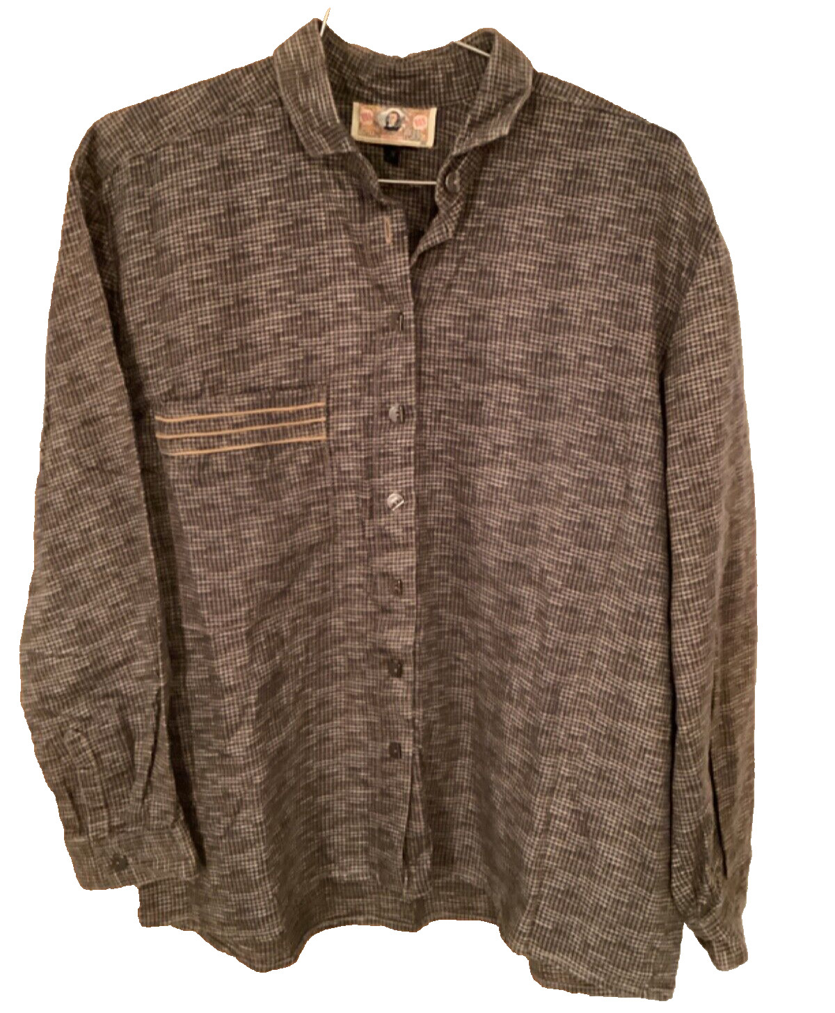 Vintage Gene Ewing Bis SHIRT Western Style long sleeve Women’s Oversize Medium