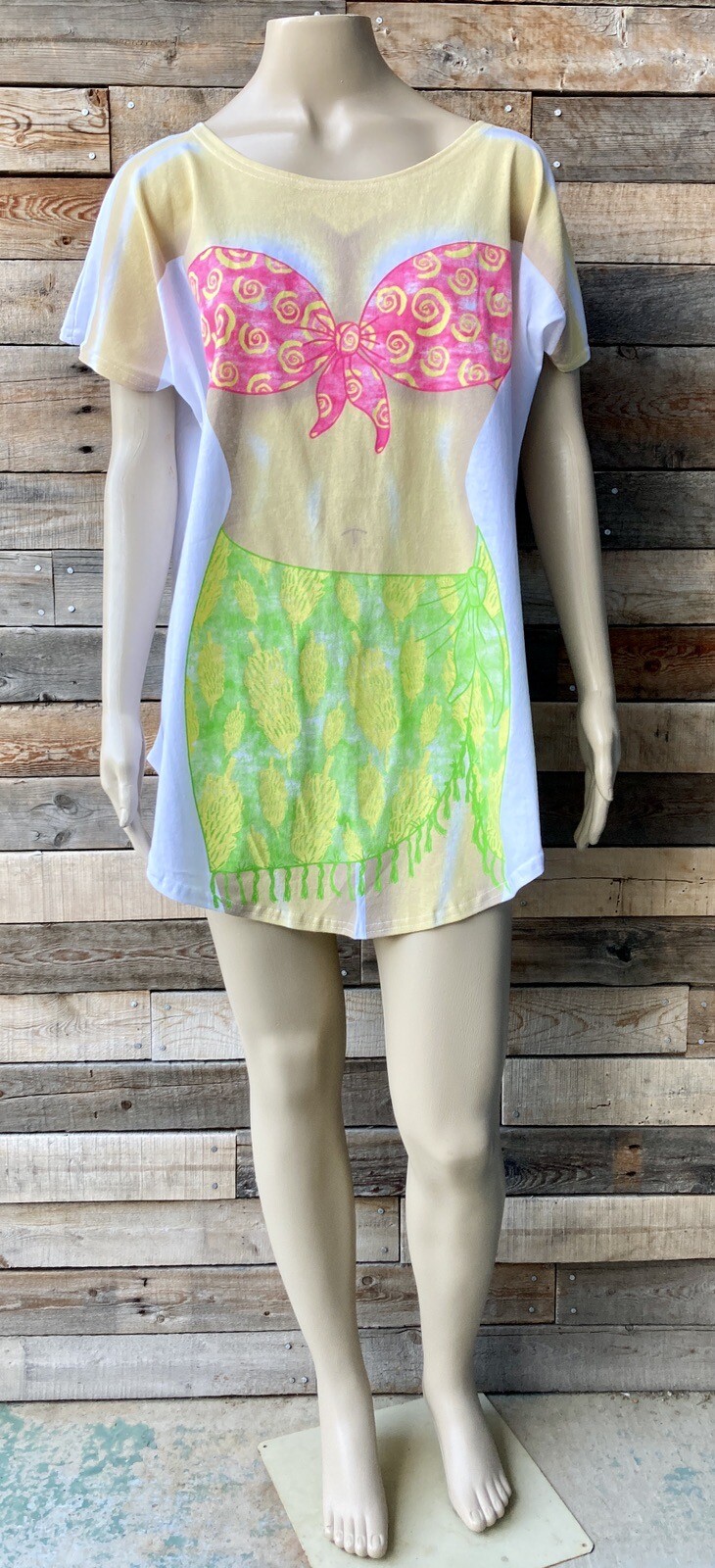 Vintage Funny Swimsuit Coverup Instant Halloween Costume Bikini One Size