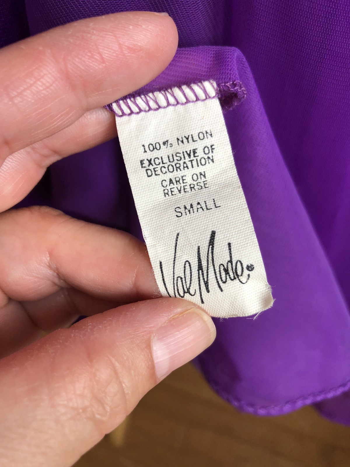 STUNNING VTG VAL MODE Purple Nylon Chiffon & Lace 2pc Nightgown Peignoir Set S
