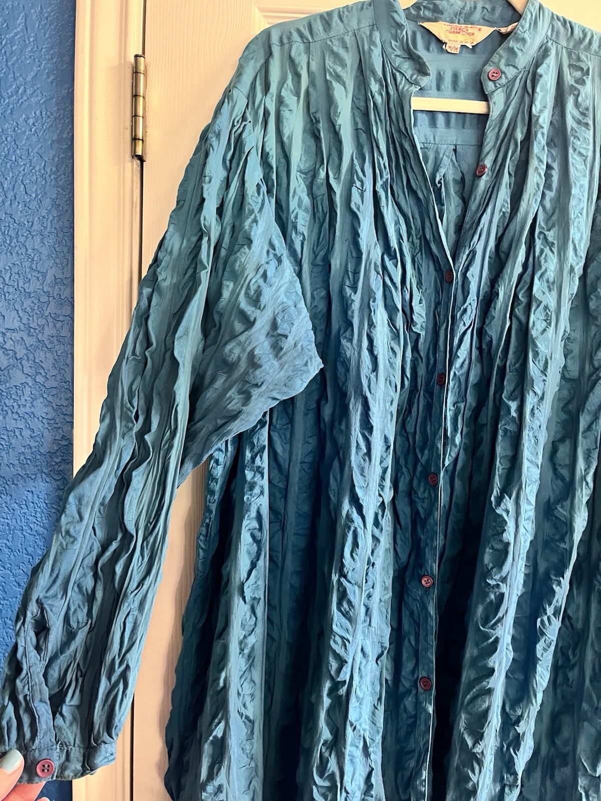 Fabulous Vintage 1970s French Connection Blue Tunic Dress Size M