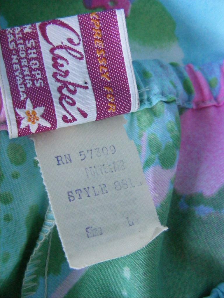 Waltah Clarke’s Vtg Dress L Strapless Maxi Floral Pastels Ruffled Open Split