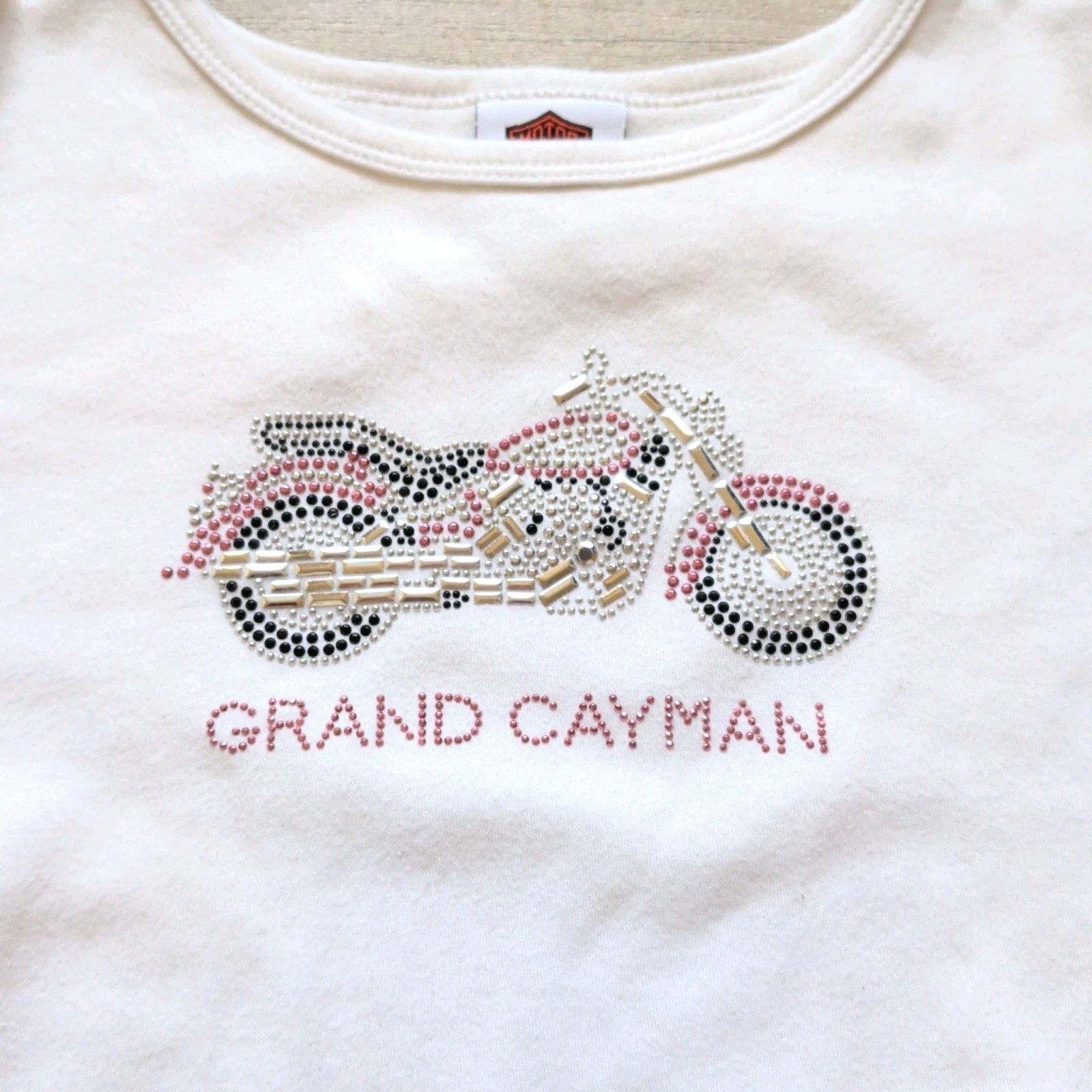 Vintage 2003 Harley Davidson Grand Cayman Rhinestone T-Shirt Women’s L Pirate