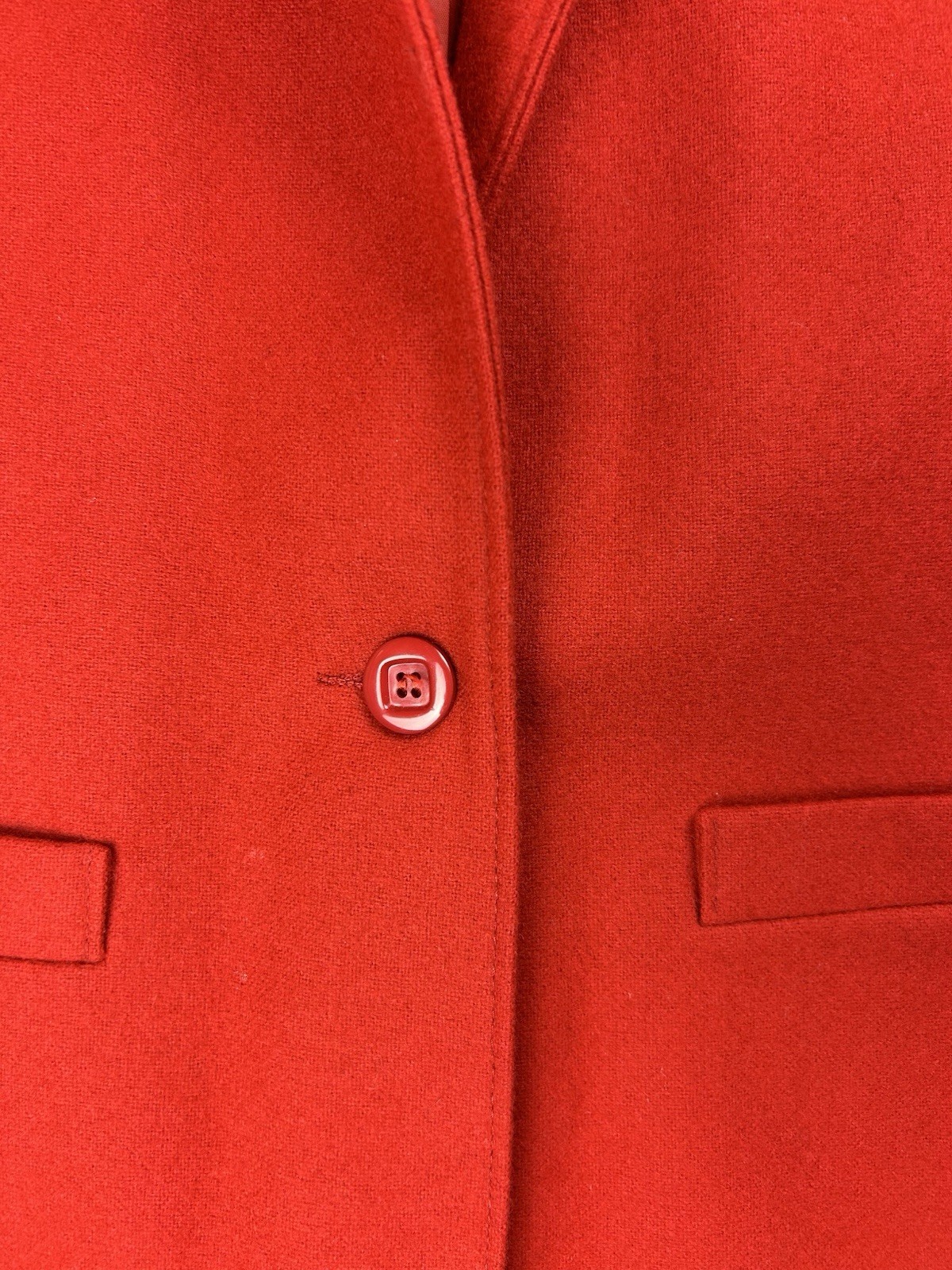 VTG 80s Women’s Blazer Red Size 10 USA Made Wool Blend Tailored Retro Classic