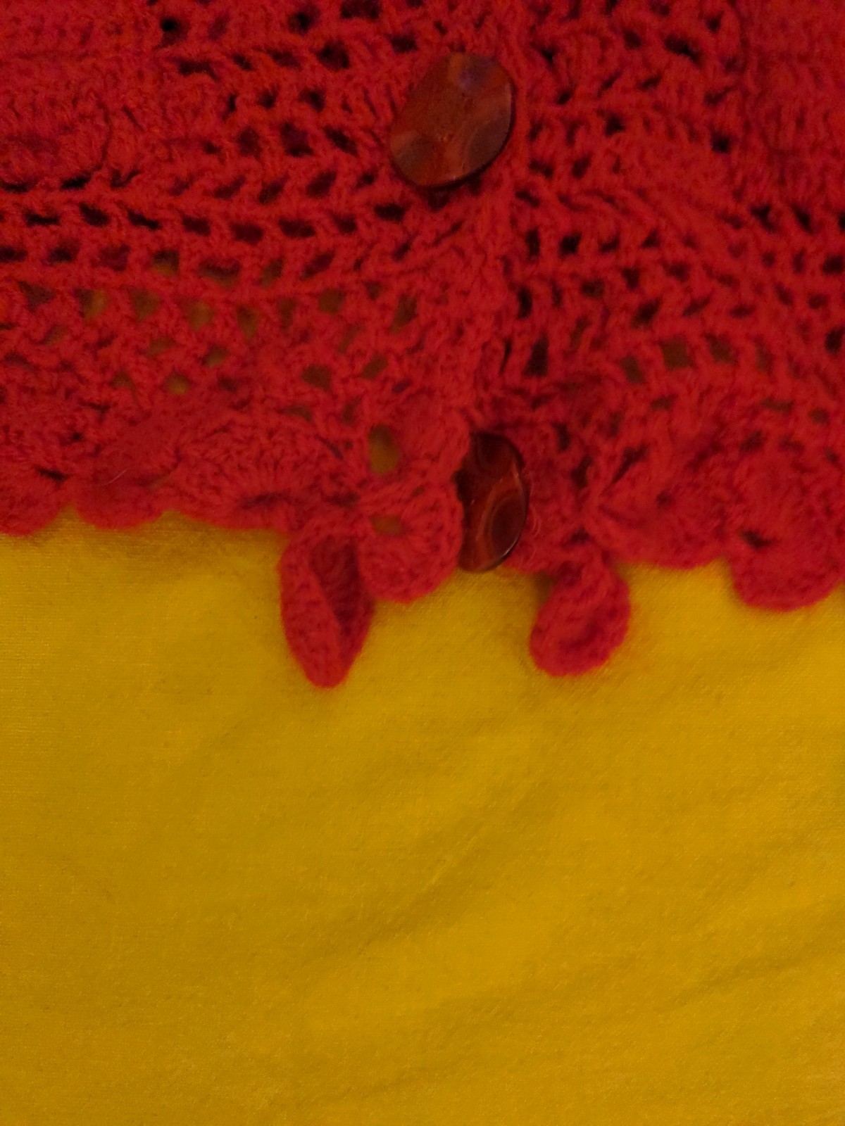 Vintage Hand Made Crochet Women’s Vest Cottage Core Grannie Core