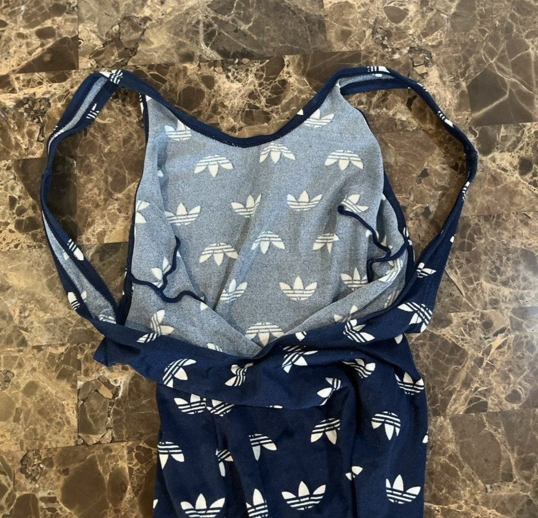 Vintage Adidas All Over Print One Piece Bathing Suit Made In USA