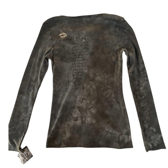 DEADSTOCK Y2K VTG. Sledge Lace Up Grunge Tie Dye Top M/L NWT
