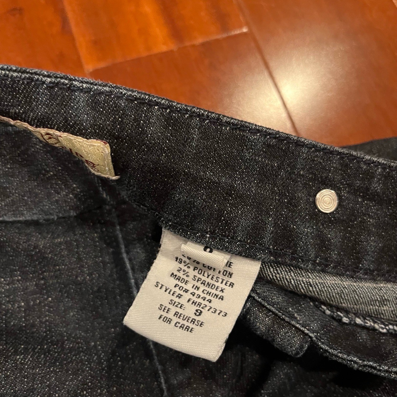 Paris Blues Dark Blue Jeans Wide Leg Y2K Denim Trouser Pants Size 9