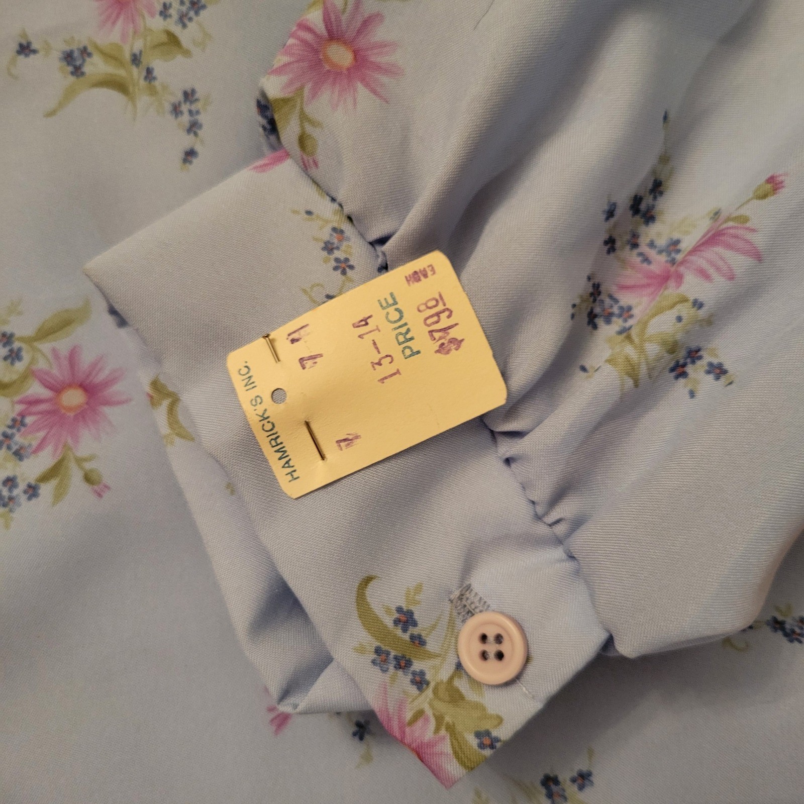 Nikki 13/14 Blouse Floral Vintage Button Up Secretary Cottage Granny Feminine