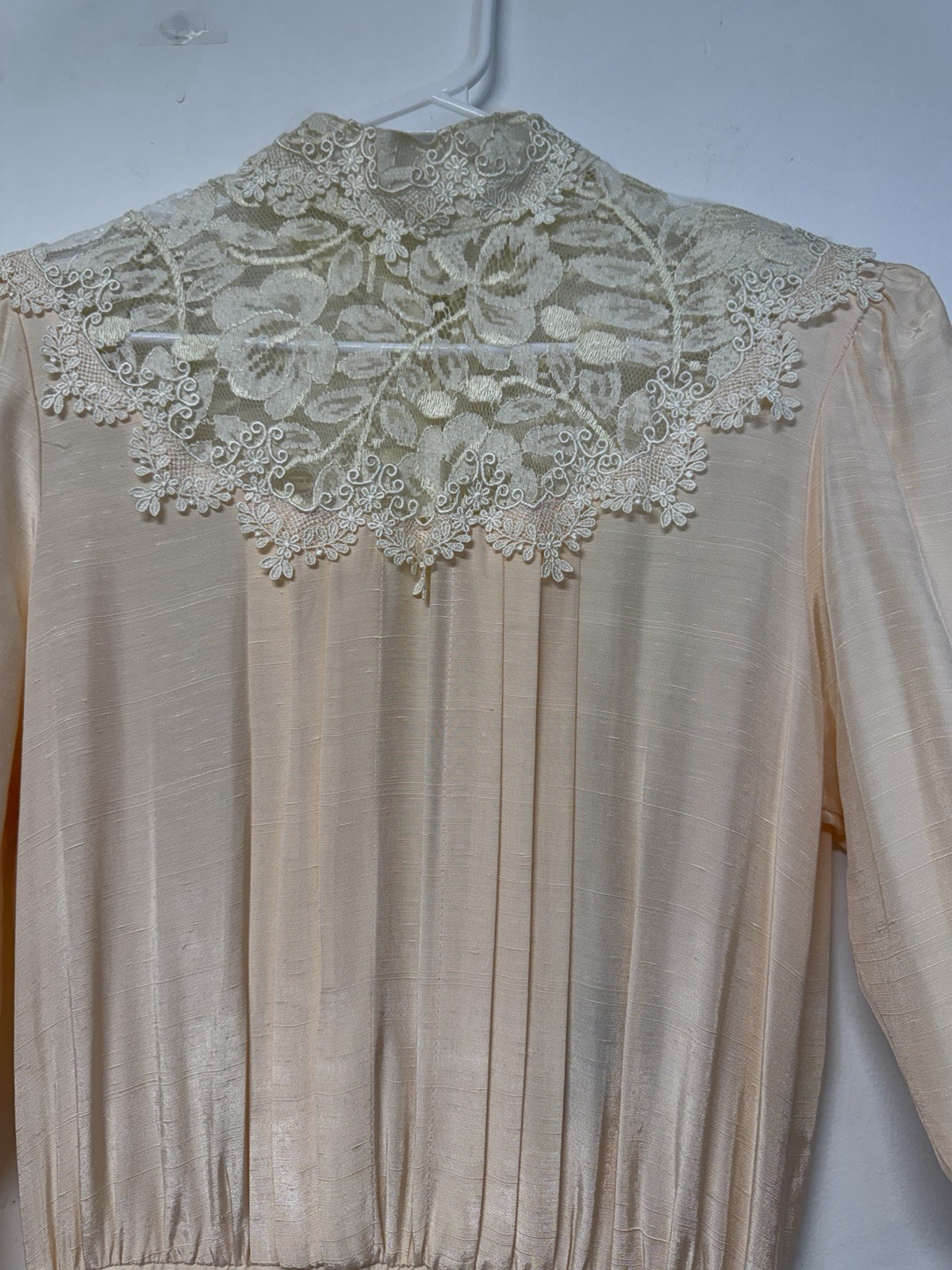 Miss Ashlee VTG Y2K Cottagecore Pink Lace Collar Tea Dress 70s Pearl Buttons