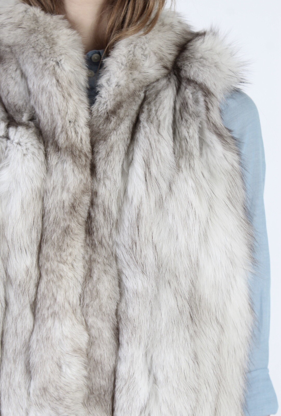 Vintage 80s Saga Fox Fur Vest