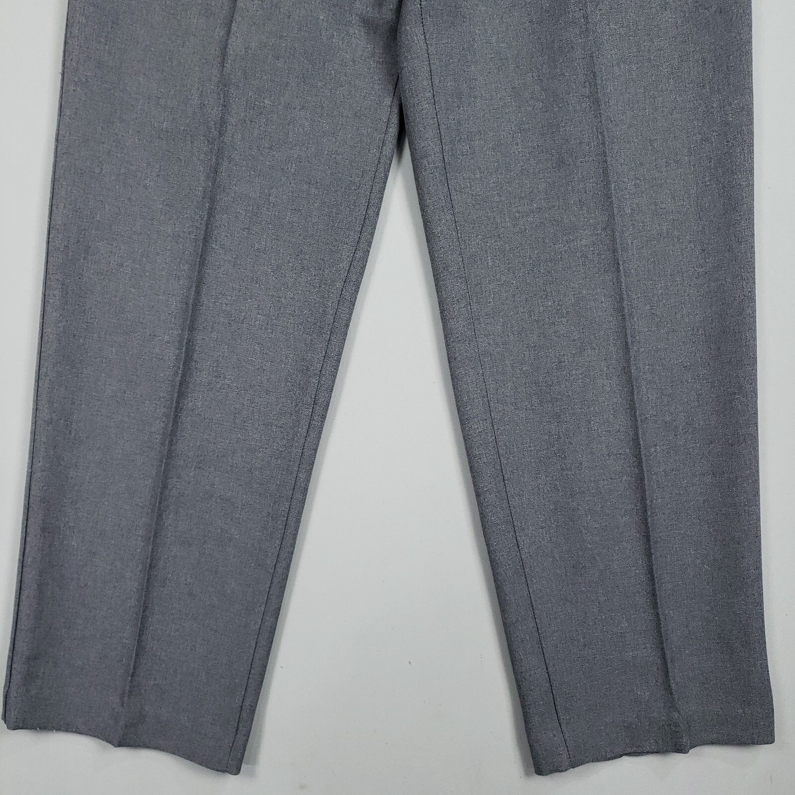 Vtg 70s Levis Bend Over Pants Women 34 Gray Polyester Slacks High Rise Waisted