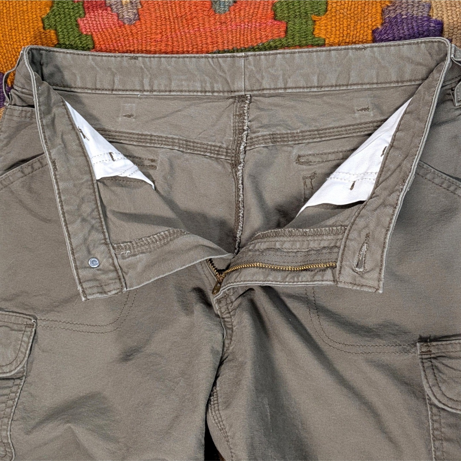 Vintage Carhartt Cargo Shorts Tan Khaki Workwear Utility 32 Waist