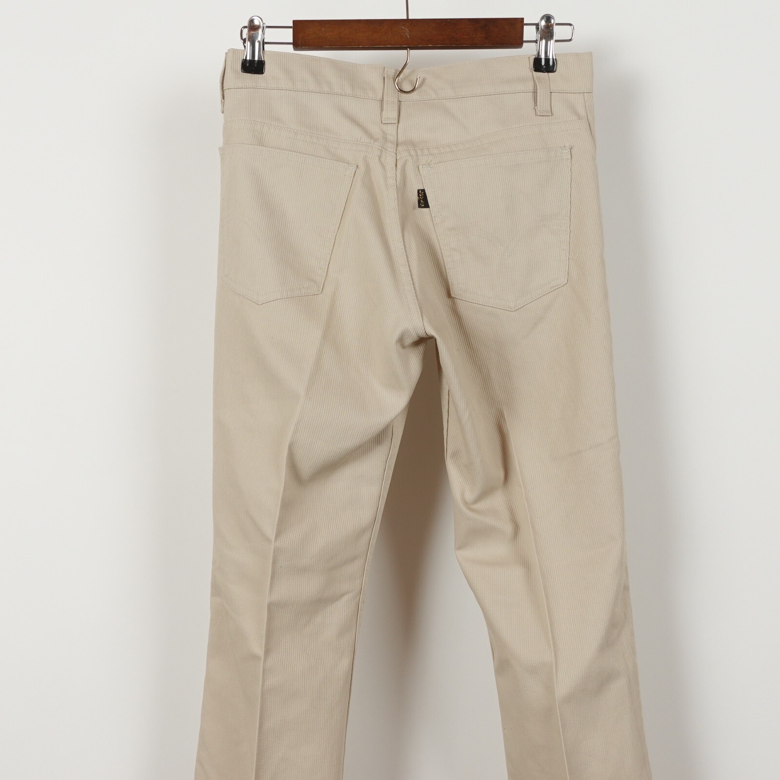 Vintage 70s Levi’s Women’s Sta-Prest Flared Pants Size 29×34 Ribbed Talon Zip