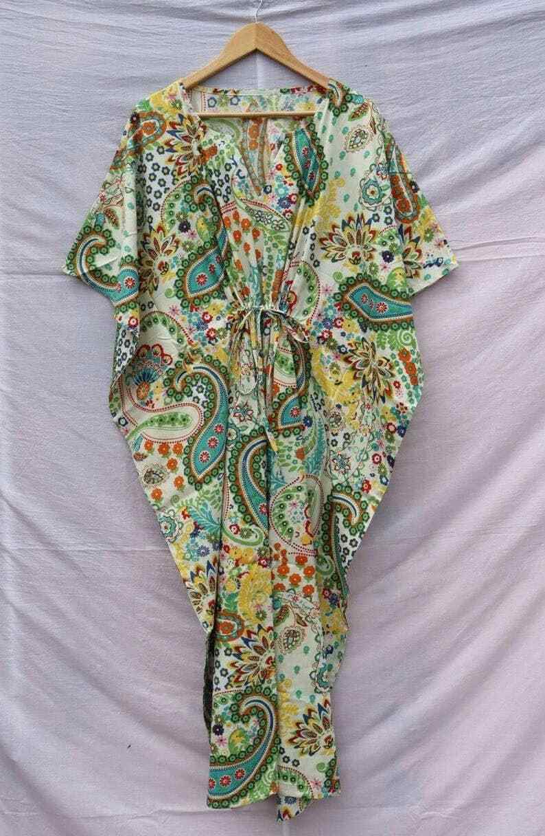 women’s kaftan dresses tunics nightgown loungewear plus size style beachwear