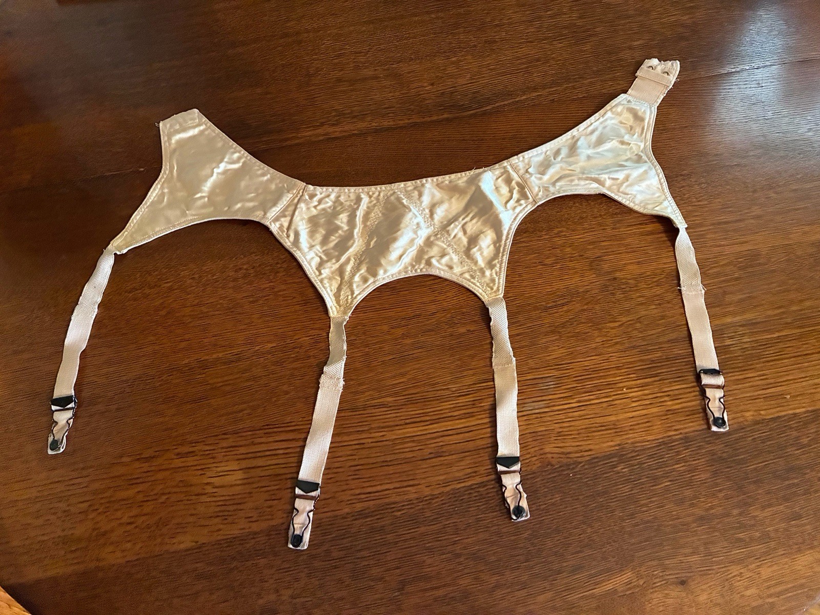 Vintage Miss America, Pink Satin/Cotton Garter Belt 1950S Made In Chicago.