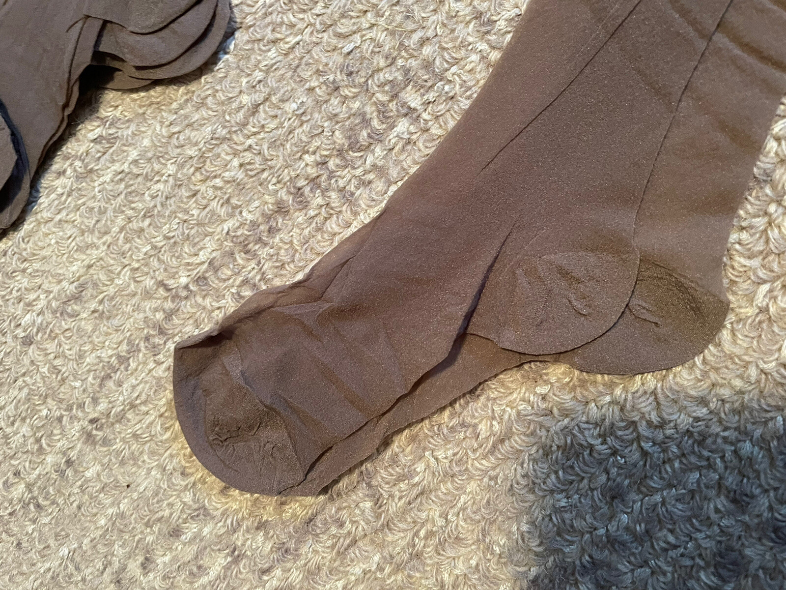 3 Pair JCPenney Grey Mist garter Stockings Size B Mesh