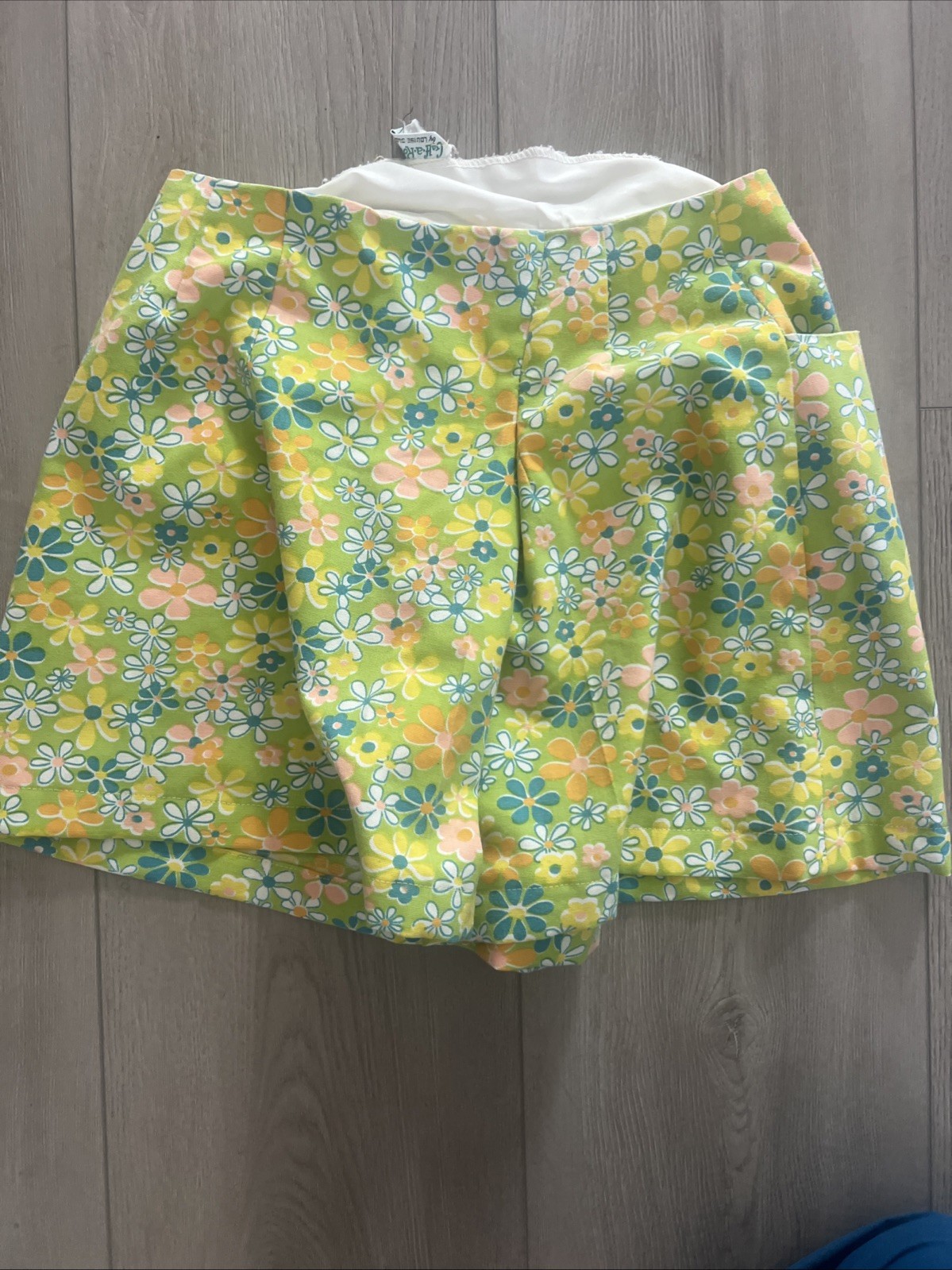 Vtg 70s Golf-a-Rounds by Louise Suggs Mini Skort Skirt Daisy Flower Power 26”