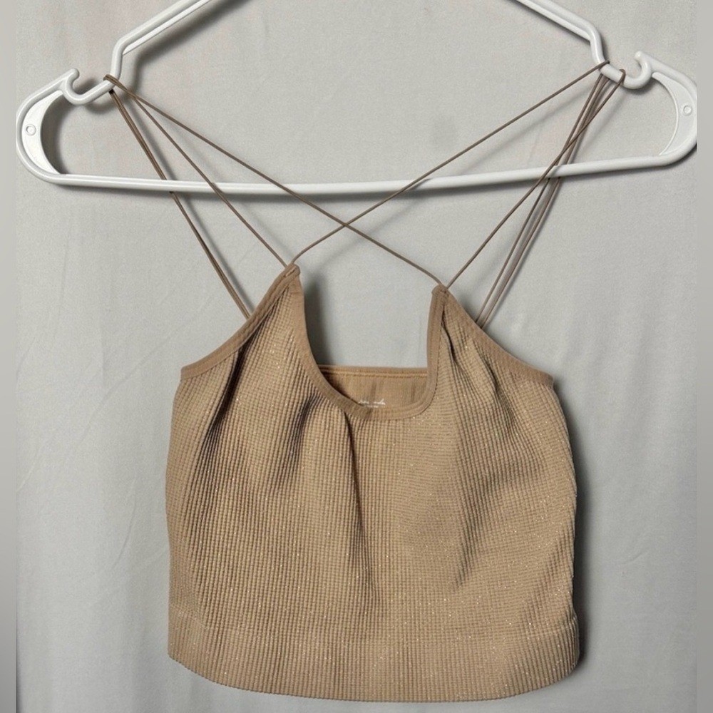 Out From Under Cindy Sparkle Seamless Cropped Cami Size Medium