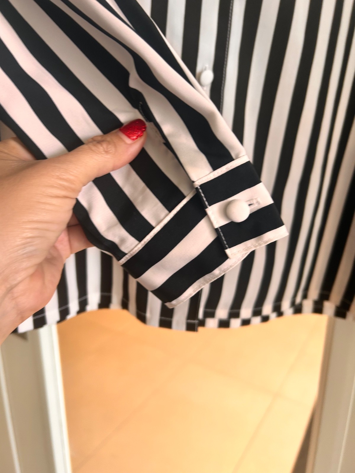 Vintage Claudia Richard Women black and white striped blouse / 14 / Plus Size 14