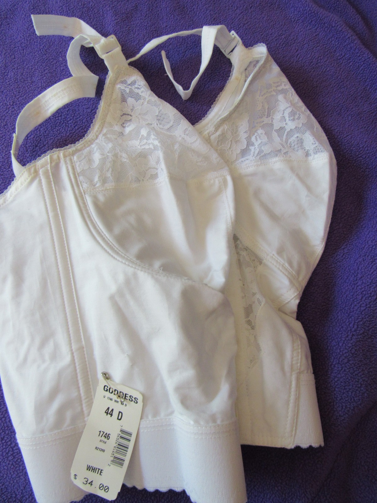 VINTAGE 1950’S Longline? BULLET BRA 44D Front Closure BY GODDESS W/BOX/Tag-NOS