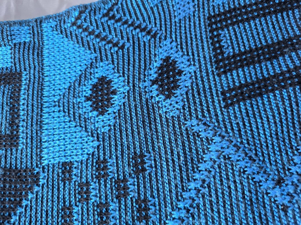 Vintage 80s Barry & Me Geometric Knit Sweater Vest Abstract Boxy Top Made in USA