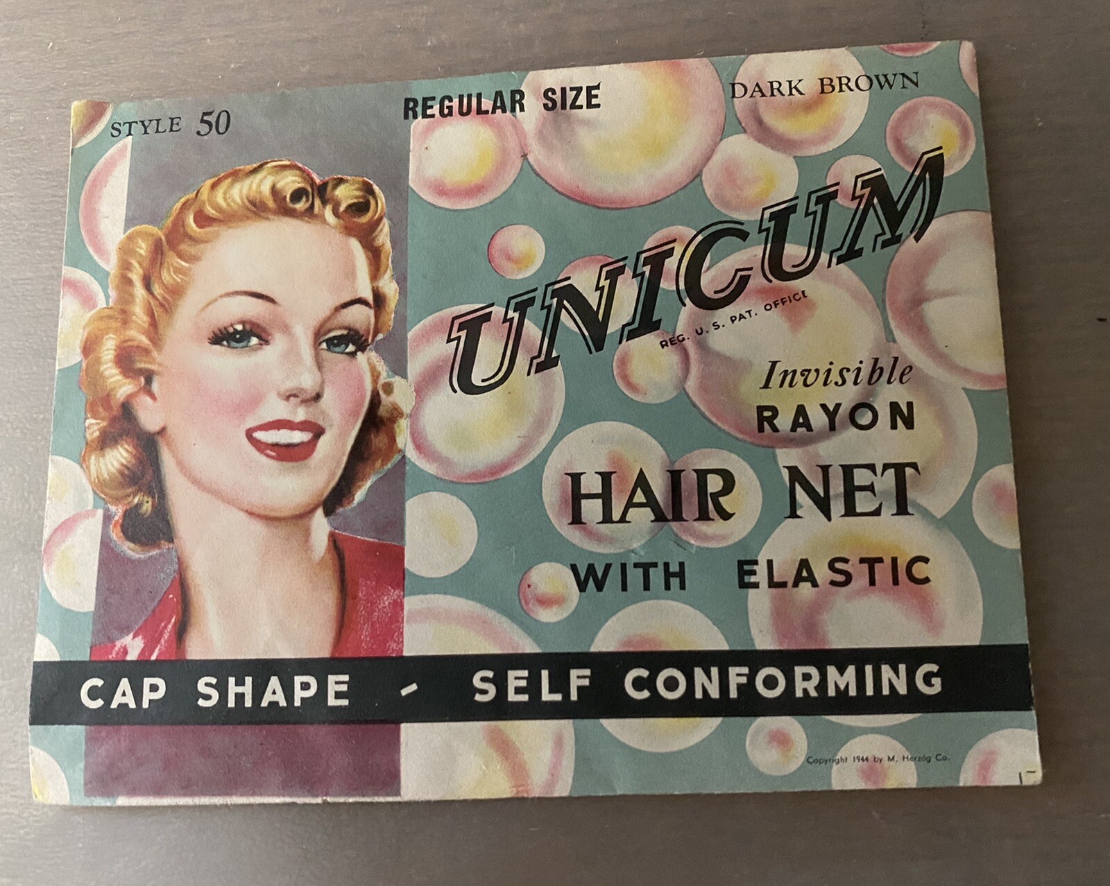 Vintage – Hair Net, Very Rare, Collectable, UNICUM, invisible Rayon With Elastic