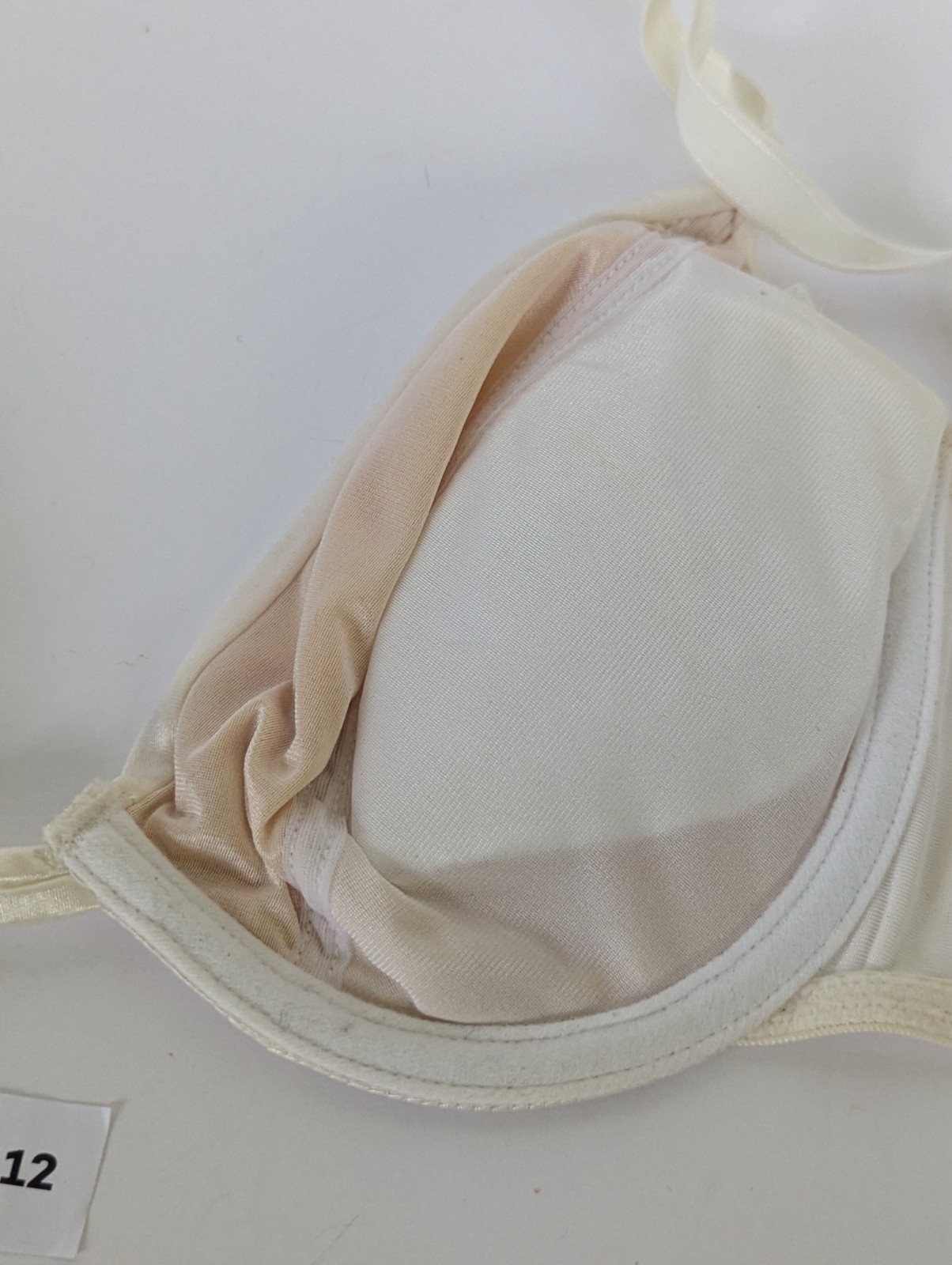 Vintage Victorias Secret Second Skin Satin Bra Miracle White Bow 34C 2002