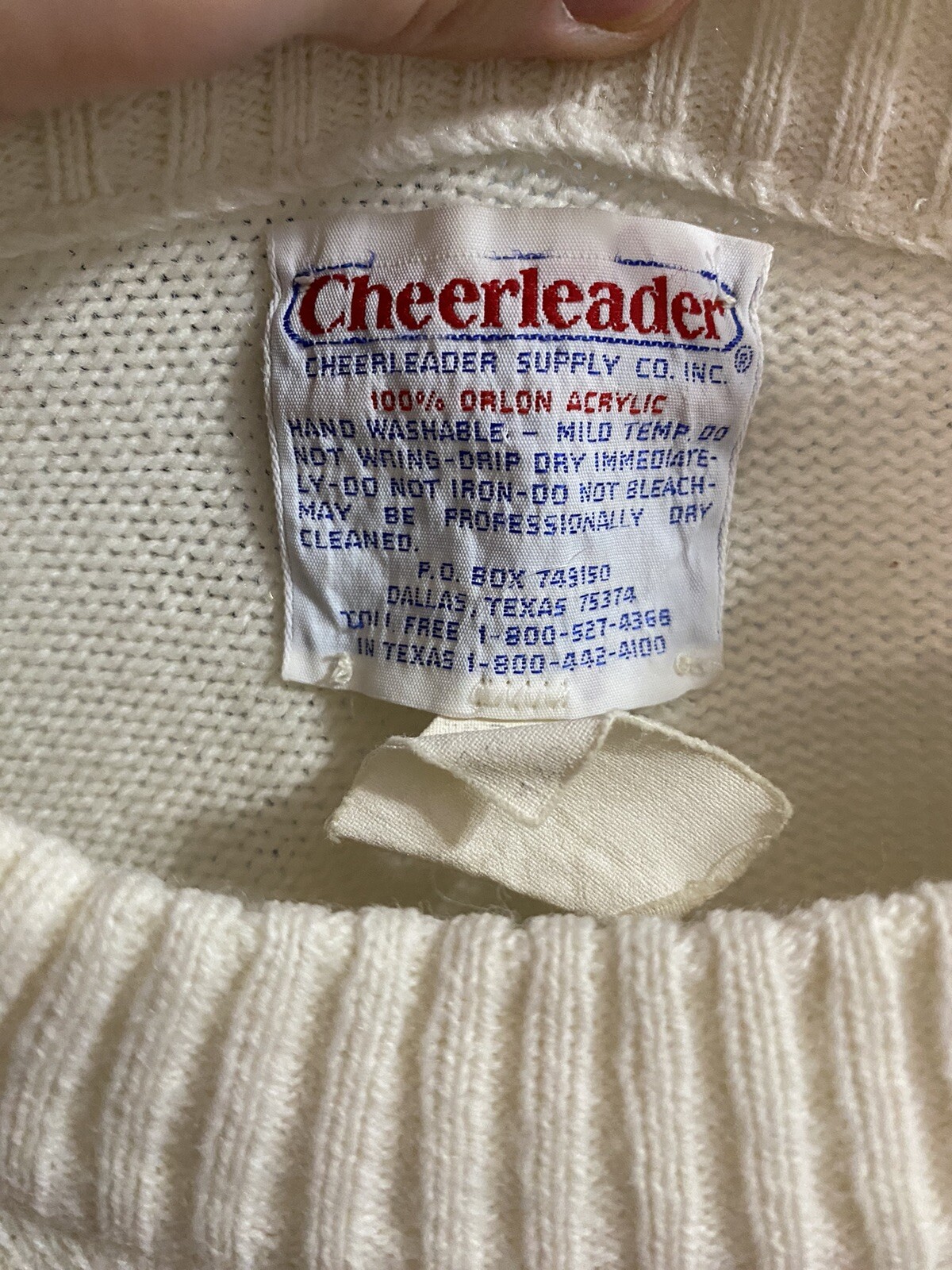 Vintage Orange Black & White Cheerleader Supply Co Sweater