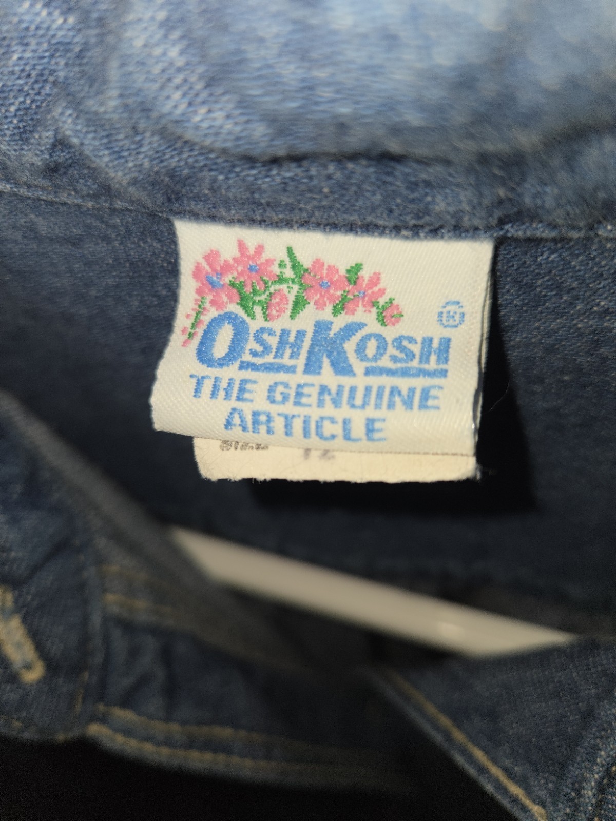 Vintage 70s Osh Kosh Blue Denim/100% Cotton Dress Women’s Size 12 Made In USA