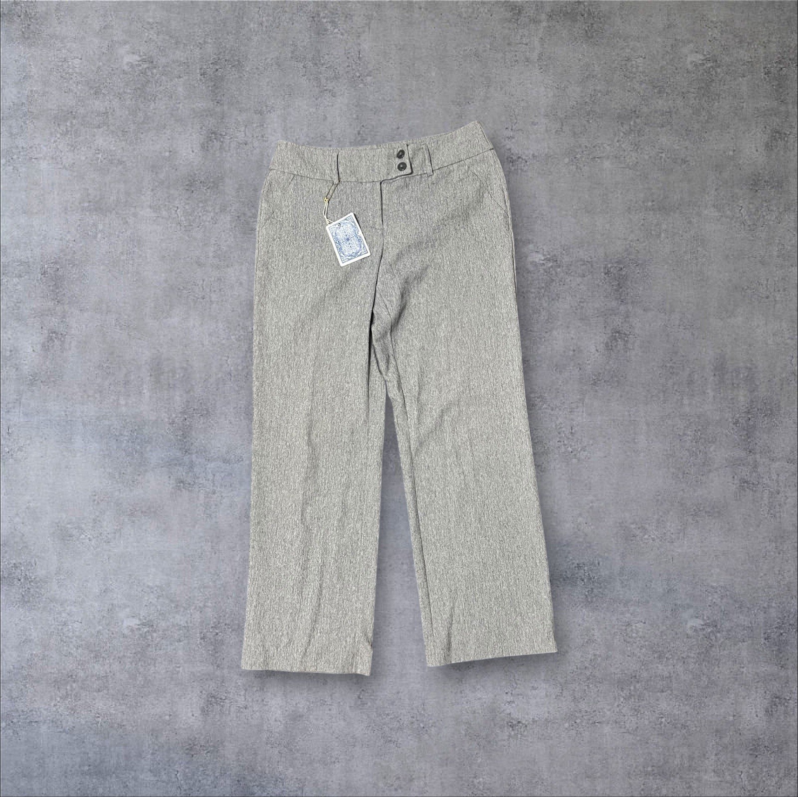 Vintage 2000s y2k Heather Gray Apt 9 Sz 10 Wide Leg Trousers