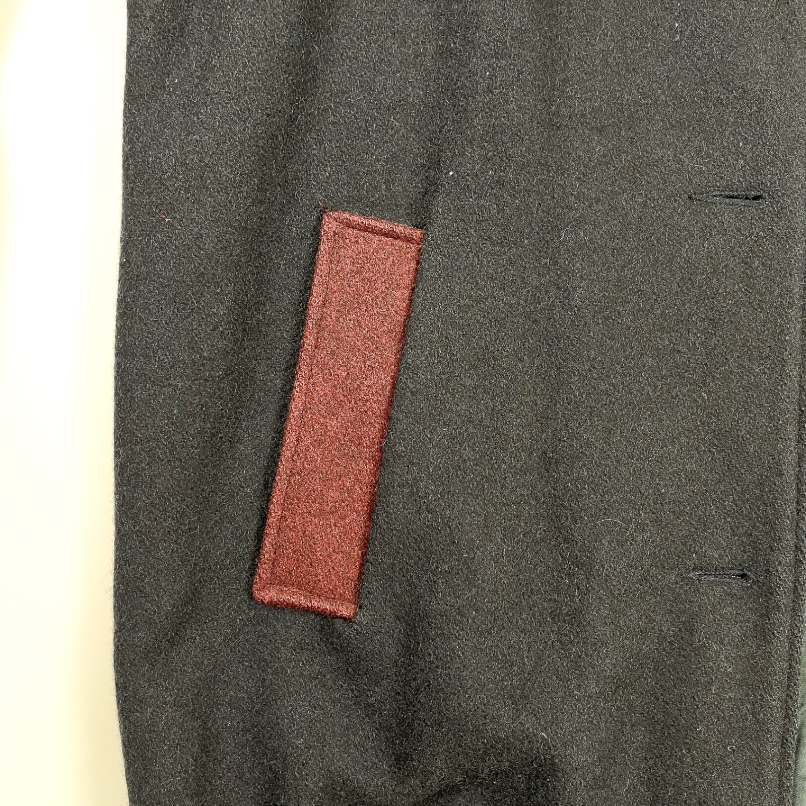 Vintage DonnyBrook Wool Coat Color block Jacket 90s Green Blue Red Hooded USA 14