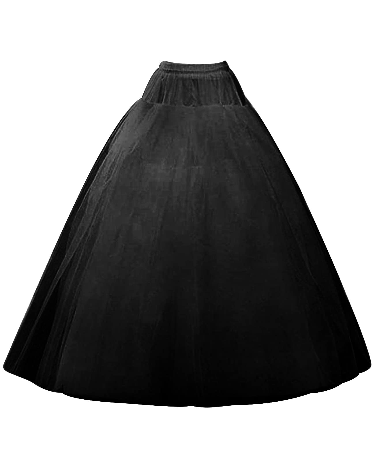 SuBleer A-line Hoopless Petticoat Crinoline 4 layers Underskirt Slips for Wed…