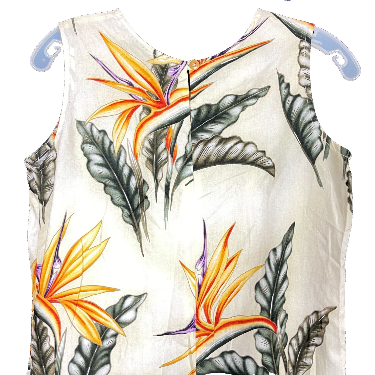 Paradise Found Women’s Vtg Hawaiian Dress Rayon size Small Birds of Paradise