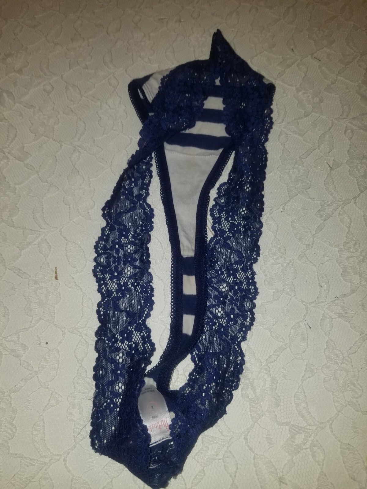 Vintage Flirtitude Lingerie L Thong Lace Bikini Panties Underwear