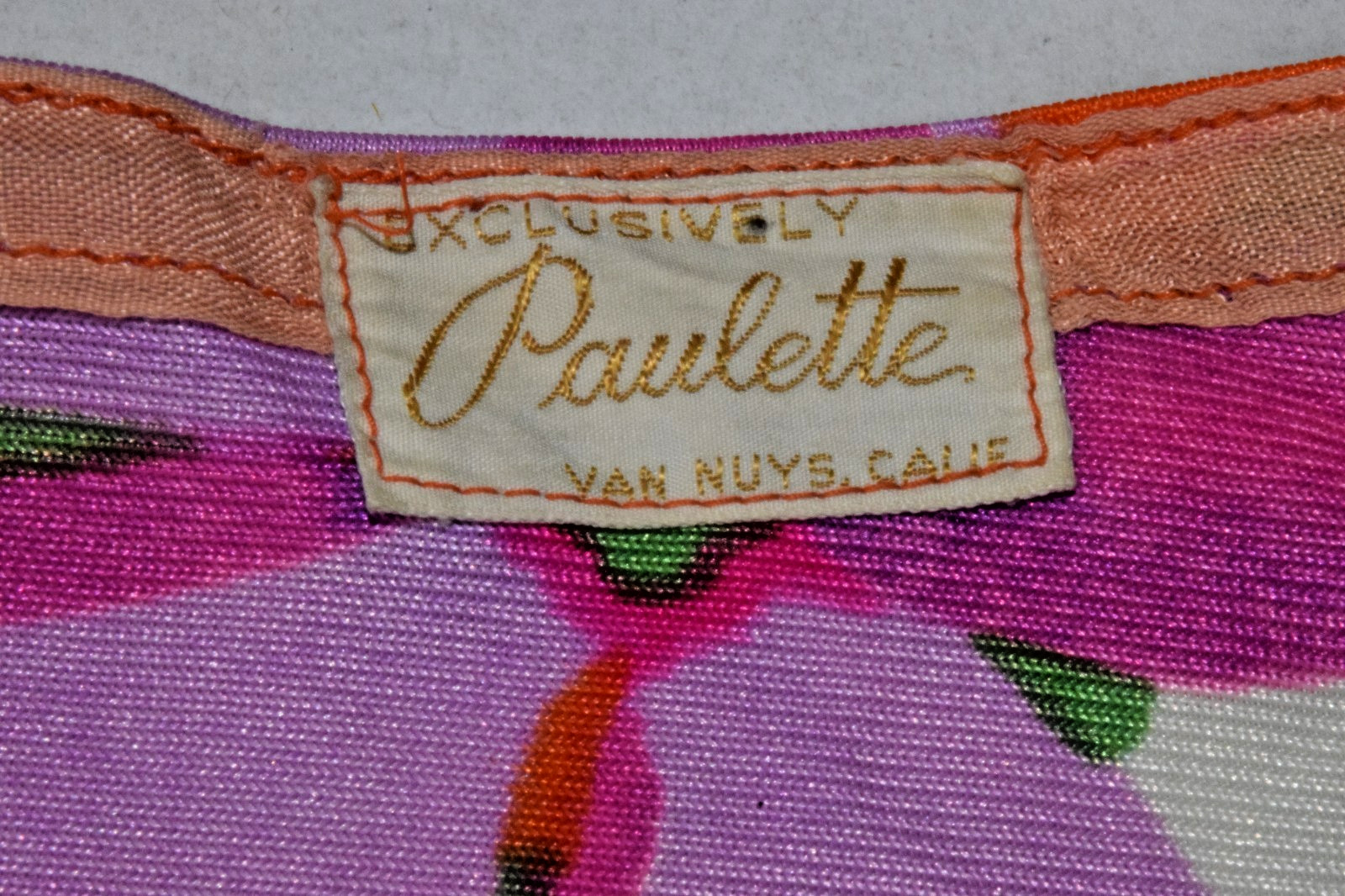 Vintage Shoulder Shawl And Bandeau Wrap Set Paulette 50s Tropical Swimwear