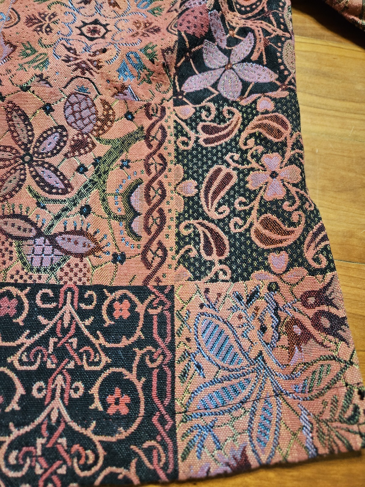 TravelSmith Sz Large Vintage Womens Multicolor Tapestry Jacket Boho Floral