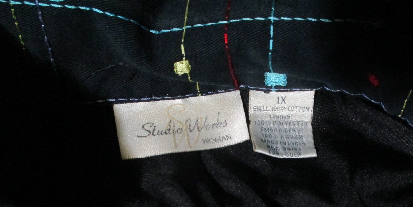 Vintage Studio Works Colorful Blazer Jacket Rainbow 80s 90s Career Office Unique