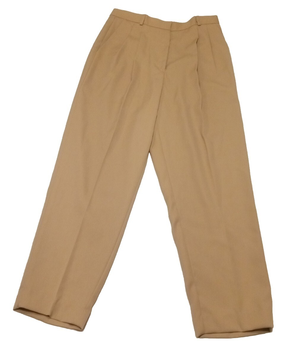 Vintage Jaqueline Ferrar Taupe Suit Pants Size 14 Petite Length 27.5″ NWT