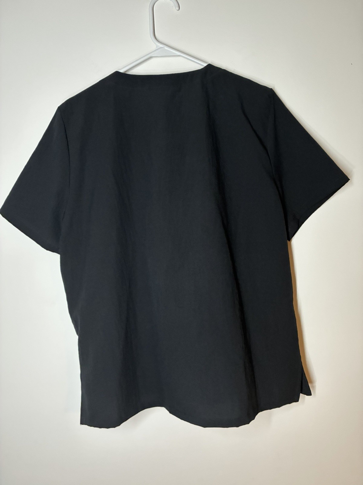 vtg Bon Worth black short-sleeve button-up lighthouse embroidery Lightweight Mp