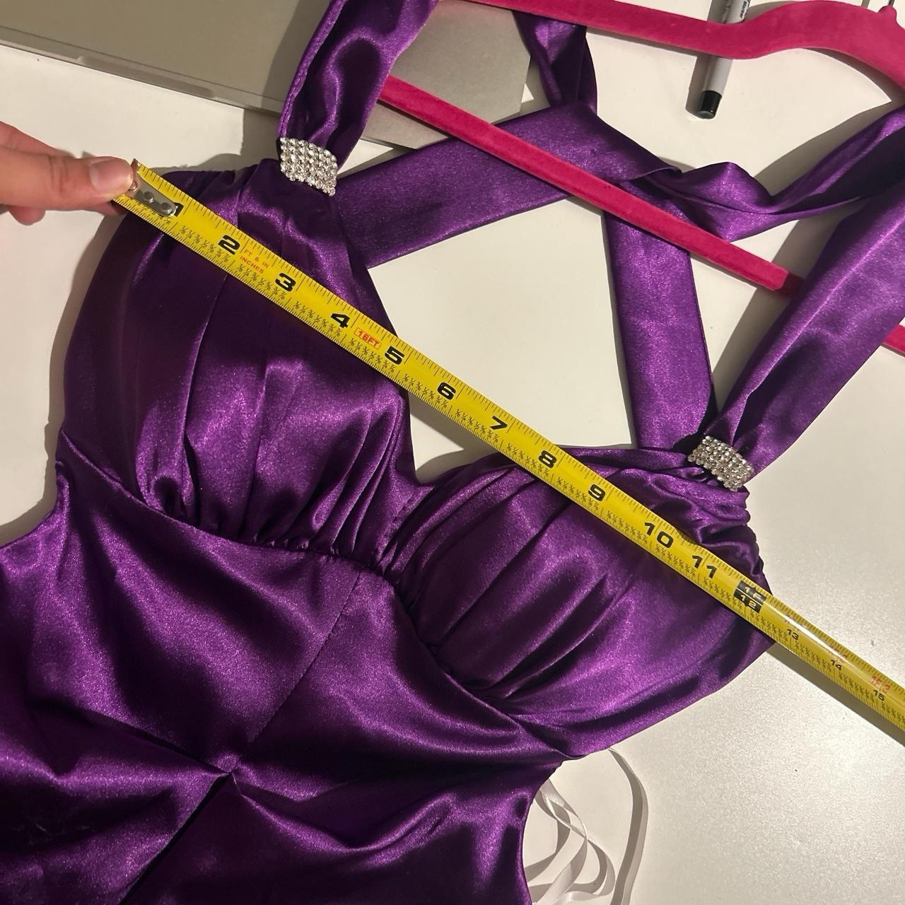 Vintage 90s Y2k Blondie Nights Whimsygoth Purple Backless Fishtail PROM Dress