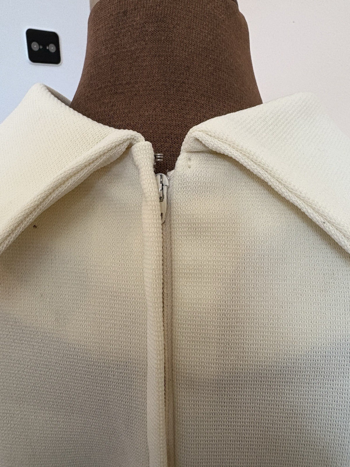 Vintage Pale Yellow Double Knit Short Sleeve Sheath Dress Jackie O Vibes