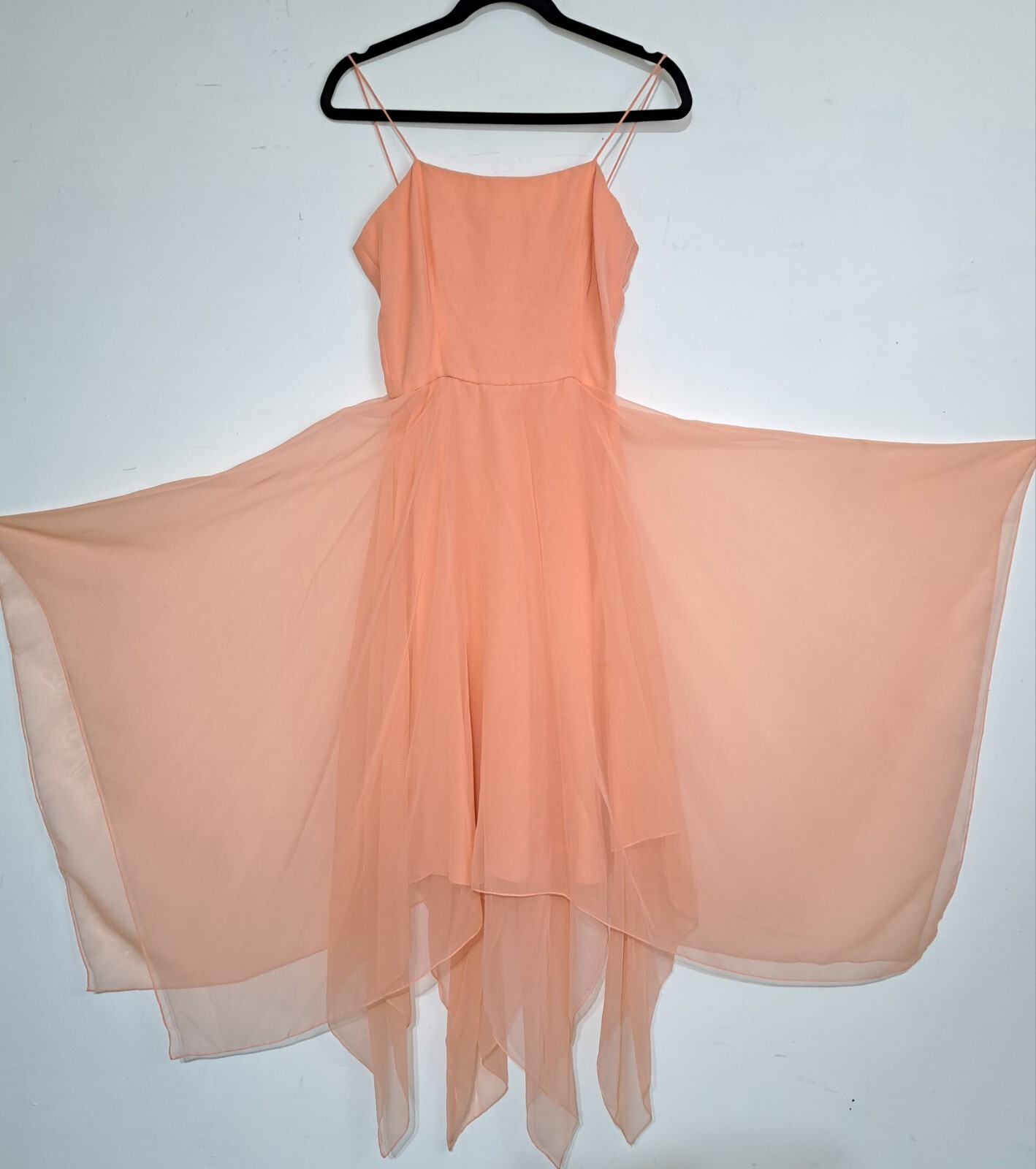 Vintage 1970s Handkerchief Festival Dress XS Don Luis de Espana Double Chiffon