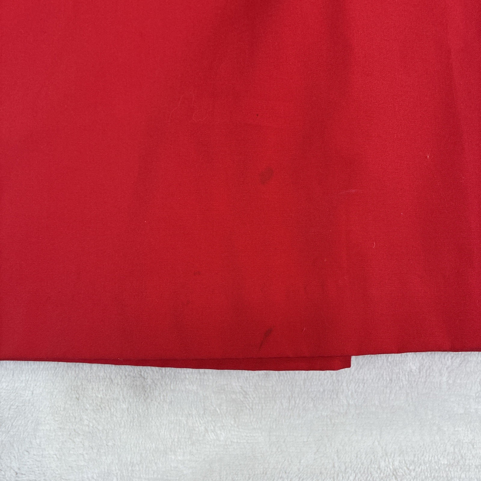 80s Vintage Red & Tan Shirt Dress Belted Button Front Fit Flare Womens Day Dress