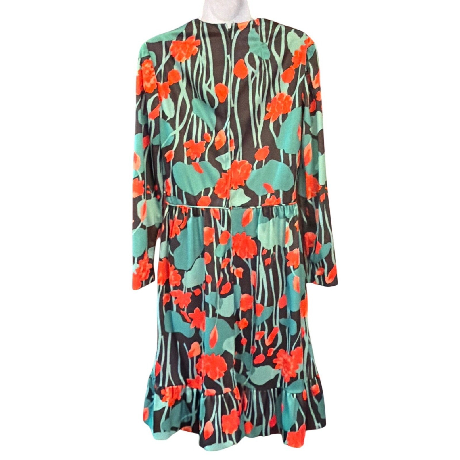 Vintage Emilio Borghese Dress Mod Psychedelic Italian Floral Groovy 70s Garden