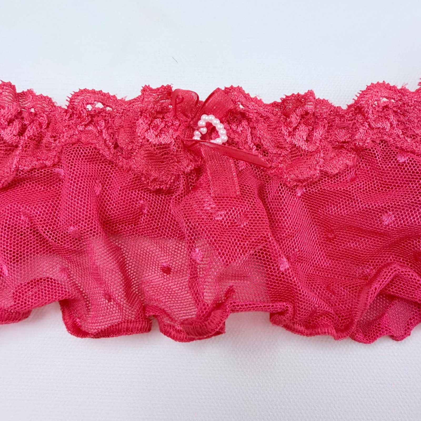 Triupmh fuscia mesh garter belt suspender it 1 size S